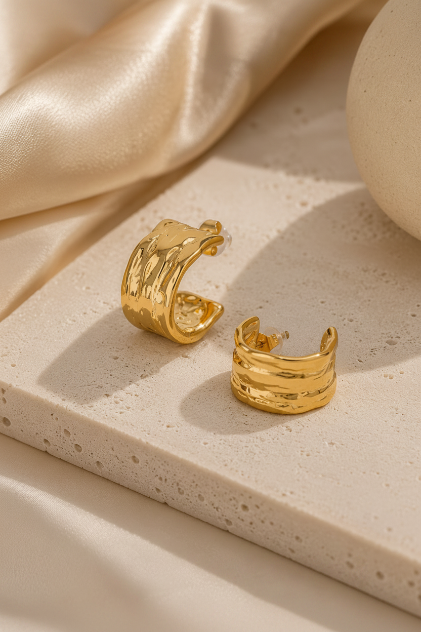 Siena Textured Hoops